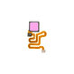 Huawei P9 - Fingerabdrucksensor + Flex Kabel (Pink)