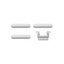 Apple iPhone 8, SE (2. Gen. 2020) - Einschalt- Silent Mode und Lautstärke Tasten (Silver, White)