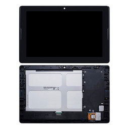 Lenovo IdeaTab A10 - 70 A7600 - LCD Display + Touchscreen Front Glas + Rahmen (Black) TFT
