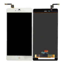 Nubia Z9 Max - LCD Display + Touchscreen Front Glas (White) TFT