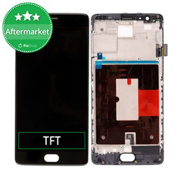 OnePlus 3 - LCD Display + Touchscreen Front Glas + Rahmen (Black) TFT
