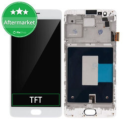 OnePlus 3 - LCD Display + Touchscreen Front Glas + Rahmen (White) TFT