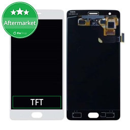 OnePlus 3T - LCD Display + Touchscreen Front Glas (White) TFT