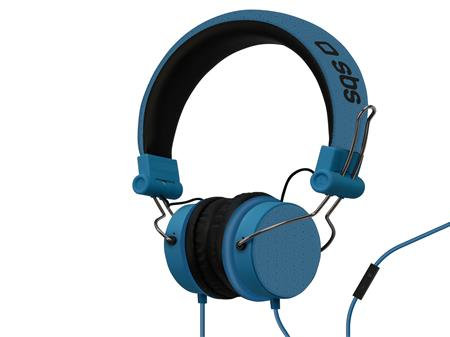 SBS - Headset Studio Mix - Kopfhörer mit Mikrofon, blau