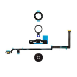 Apple iPad Air - Home Taste + Flex Kabel + Halterung + Plastik Ring + Dichtung (Black)