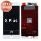 Display für iPhone 8 Plus, White, Touchscreen-Glas mit Rahmen, Refurbished
