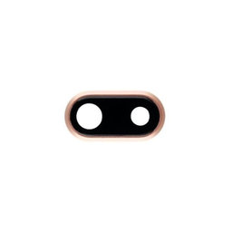 Apple iPhone 8 Plus - Rückfahrkameraglas mit Rahmen (Gold)
