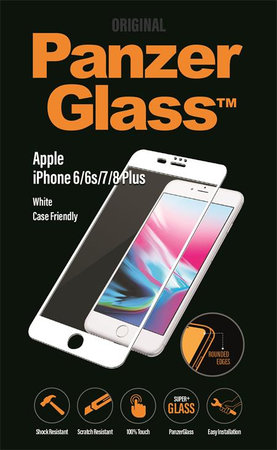 PanzerGlass - Schutzhülle aus gehärtetem Glas für iPhone 8/7 / 6s / 6 Plus, weiß