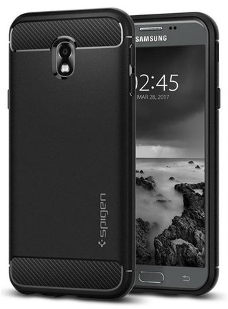 Spigen - Rugged Armor Case für Samsung Galaxy J3 2017, schwarz