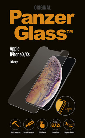 PanzerGlass - Gehärtetes Glas Privacy Standard Fit für iPhone X, XS und 11 Pro, transparent
