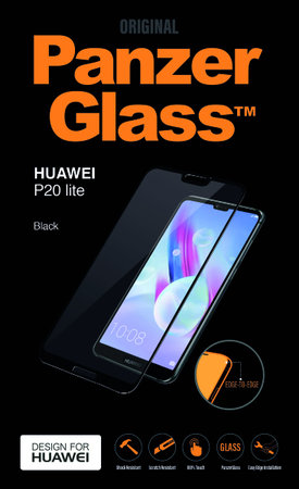 PanzerGlass - Panzerglas Edge-to-Edge für Huawei P20 Lite, schwarz