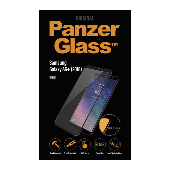 PanzerGlass - Gehärtetes Glas für Samsung Galaxy A6+ (2018) schwarz