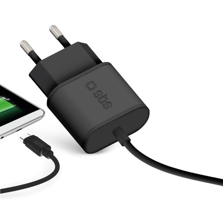 SBS - 10W Ladeadapter mit USB-C, schwarz