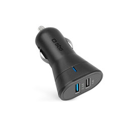 SBS - Auto-Ladegerät 2x USB, 2.4A, schwarz