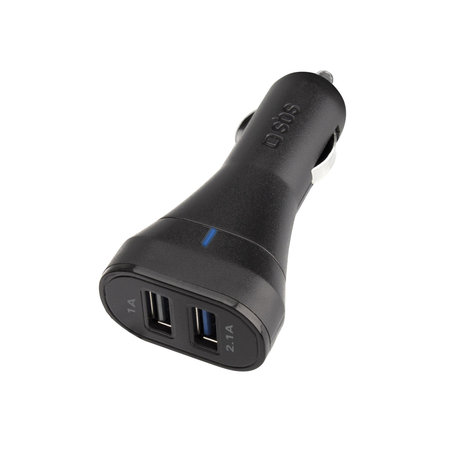 SBS - Auto-Ladegerät 2x USB, 3.1A, schwarz