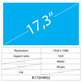 17.3 LCD Fat Matte 40 pin-Full HD