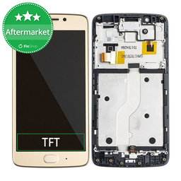 Motorola Moto G5 XT1676 - LCD Display + Touchscreen Front Glas + Rahmen (Gold) TFT