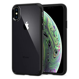 Spigen - Fall Ultra Hybrid für iPhone X und XS, Matte Black