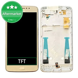 Motorola Moto E4 Plus XT1771 - LCD Display + Touchscreen Front Glas + Rahmen (Gold) TFT