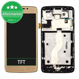 Motorola Moto G5 Plus - LCD Display + Touchscreen Front Glas + Rahmen (Gold) TFT