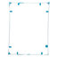 Apple iPad 3, iPad 4 - Unter Touchglas Plastik Rahmen (White)