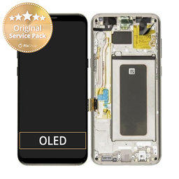 Samsung Galaxy S8 Plus G955F - LCD Display + Touchscreen Front Glas + Rahmen (Maple Gold) - GH97-20470F, GH97-20564F, GH97-20565F Genuine Service Pack