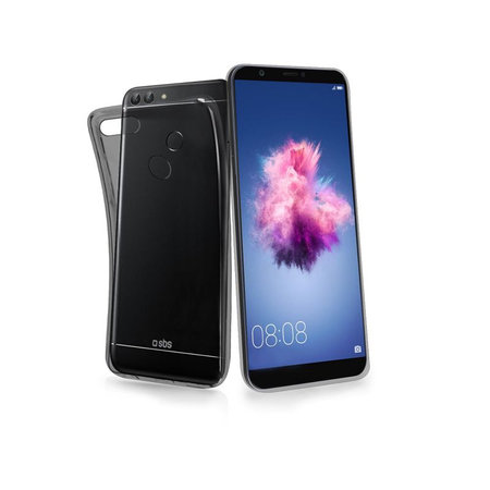 SBS - Fall Skinny für Huawei P Smart/Huawei Enjoy 7S, transparent schwarz