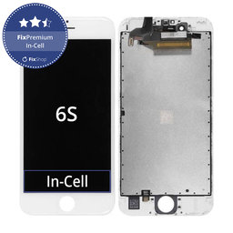 Apple iPhone 6S - LCD Display + Touchscreen Front Glas + Rahmen (White) In-Cell FixPremium
