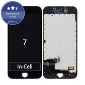 Display In-Cell für iPhone 7, Black, Touchscreen-Glas mit Rahmen, FixPremium