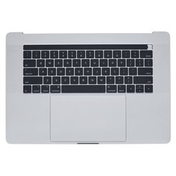 Apple MacBook Pro 15" A1707 (Late 2016 - Mid 2017) - Oberer Rahmen Tastatur + Tastatur US + Mikrofon + Trackpad + Redner (Silver)