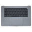 Apple MacBook Pro 15" A1707 (Late 2016 - Mid 2017) - Oberer Rahmen Tastatur + Tastatur US + Mikrofon + Trackpad + Redner (Space Gray)