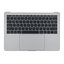 Apple MacBook Pro 13" A1708 (Late 2016 - Mid 2017) - Oberer Rahmen Tastatur + Tastatur US + Mikrofon + Trackpad + Redner (Silver)