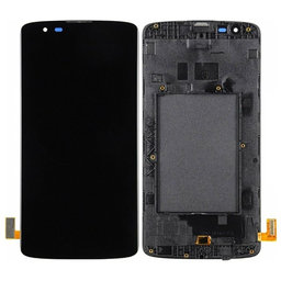 LG K8 K350N - LCD Display + Touchscreen Front Glas + Rahmen (Black) TFT