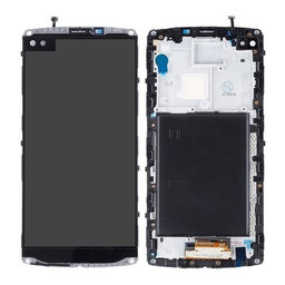 LG V10 H960A - LCD Display + Touchscreen Front Glas + Rahmen (Black) TFT