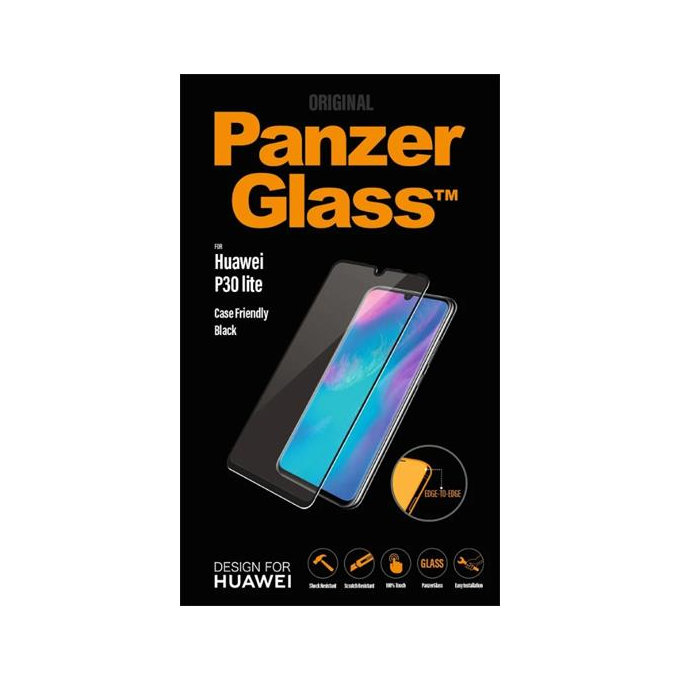 PanzerGlass - Gehärtetes Glas Case Friendly für Huawei P30 Lite, black