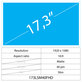 17.3 LCD Slim Matte 40 pin FHD