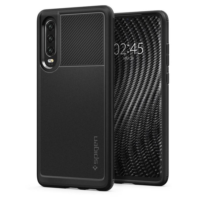 Spigen - Rugged Armor Hülle für Huawei P30, schwarz