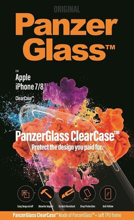 PanzerGlass - Fall ClearCase für iPhone 7, 8, SE 2020 und SE 2022, transparent