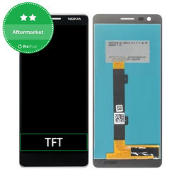 Nokia 3.1 - LCD Display + Touchscreen Front Glas (Black) TFT