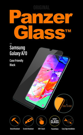 PanzerGlass - Gehärtetes Glas Case Friendly für Samsung Galaxy A70, black