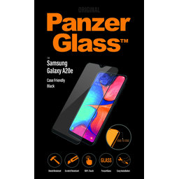 PanzerGlass - Gehärtetes Glas Case Friendly für Samsung Galaxy A10e und A20e, schwarz