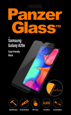 PanzerGlass - Gehärtetes Glas Case Friendly für Samsung Galaxy A10e und A20e, schwarz