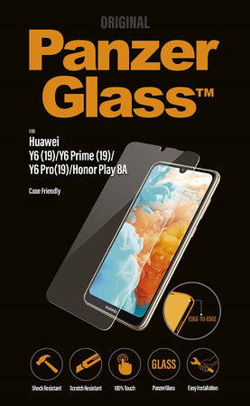 PanzerGlass - Gehärtetes Glas Case Friendly für Huawei Y6, Y6 Pro, Y6 Prime 2019, Honor Play 8A, transparent