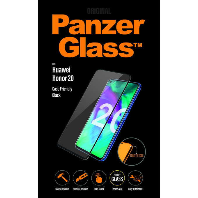 PanzerGlass - Gehärtetes Glas Case Friendly für Honor 20, black