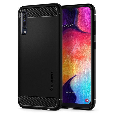 Spigen - Rugged Armor Hülle für Samsung Galaxy A50, schwarz