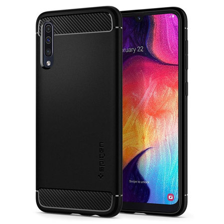 Spigen - Rugged Armor Hülle für Samsung Galaxy A50, schwarz