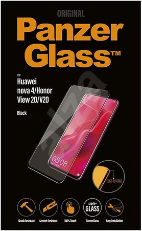 PanzerGlass - Edge-to-Edge Panzerglas für Huawei Nova 4 / Honor View 20 / V20, schwarz