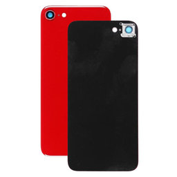 Apple iPhone 8 - Backcover Glas + Rückfahrkameraglas (Red)