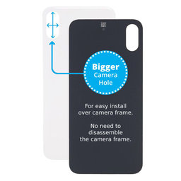 Apple iPhone XS - Backcover Glas Vergrössertes Ringloch für die Kamera (Silver)