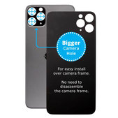 Apple iPhone 11 Pro - Backcover Glas Vergrössertes Ringloch für die Kamera (Space Gray)